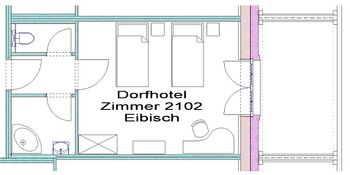 Plan Zimmer 2102 - Eibisch