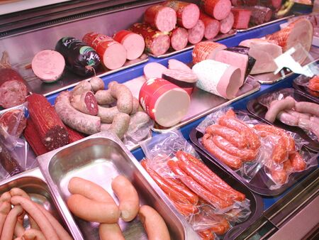 Wurst in Kühlung
