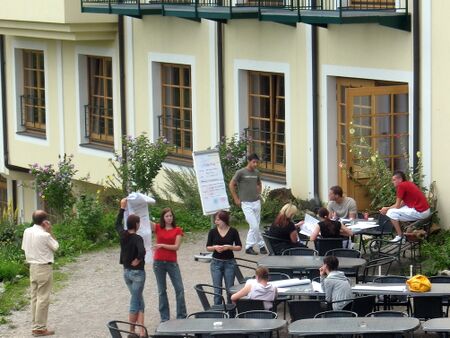 Seminar auf der Terrasse