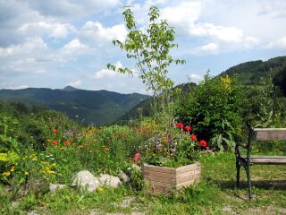 Dirndl als Natur vor der Haustüre