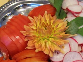 Frühstücksgemüse beim Buffet