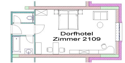 Plan Zimmer 2109 - Sonnenröschen