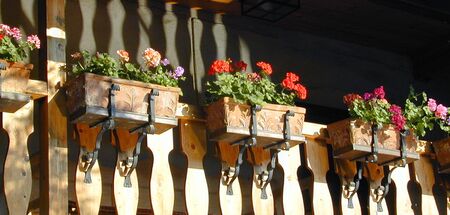 Balustrade Innenhof - Sommerblumen