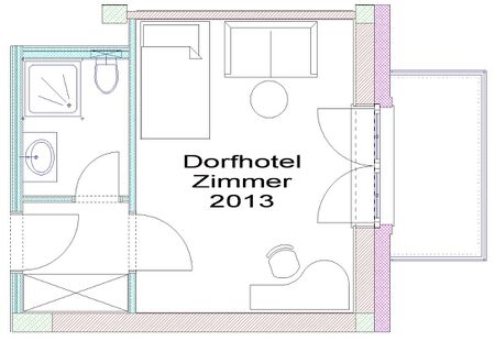Plan vom Zimmer 2013 im Wildkräutergeschoß