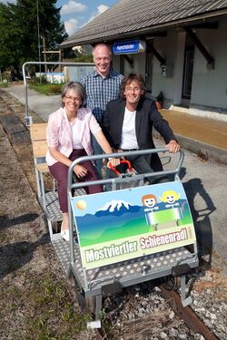 Schienen radln auf der Krumpen