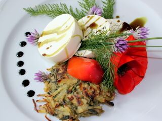 regional: Schafkäse mit (Wild-)Kräutern ganiert