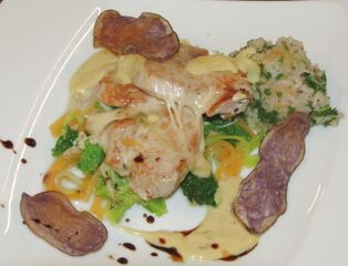 Truthahn mit Käse überbacken