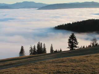Nebelemeer vom Eisenstein nach Süden