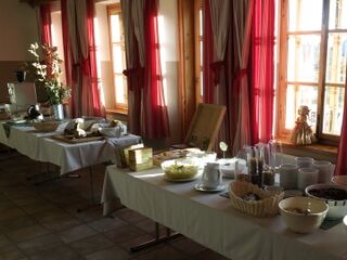 Teilansicht Frühstück im Steinschaler Dörfl