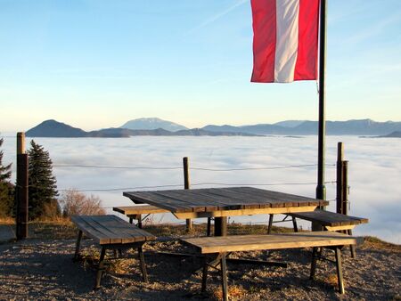 Eisenstein-Hütte: Blick auf Nebelmeer