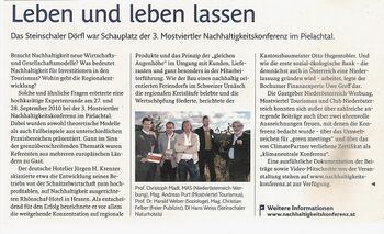 3. Nachhaltigkeitskonferenz - Presse