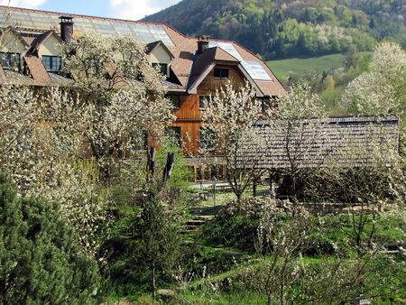 Hotel mit Südgarten - Frühling