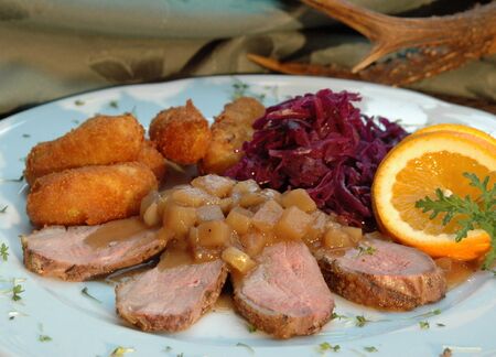 Flugentenbrust mit Kraut