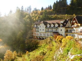 Talblick an einem Herbstmorgen