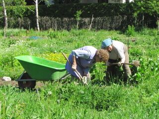 Fleissigen gartenhelfer