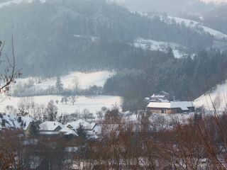 Geburtshaus von Kard. König im Winter